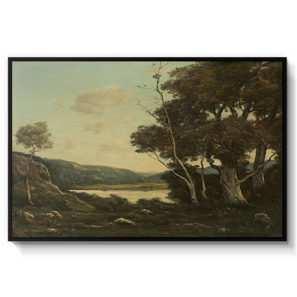 Landscape, 1898 - Floater Framed Canvas Print