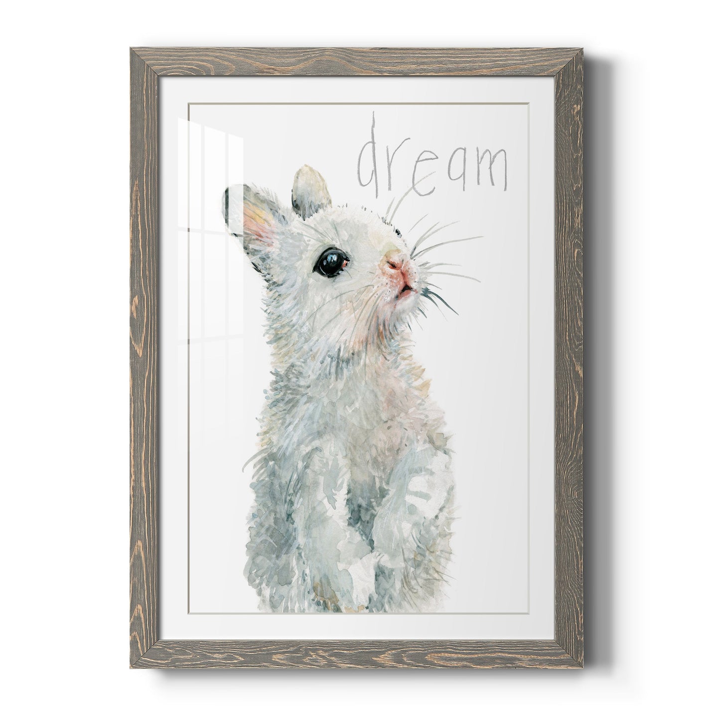 Forest Fur Baby Bunny - Barnwood Framed Art Print
