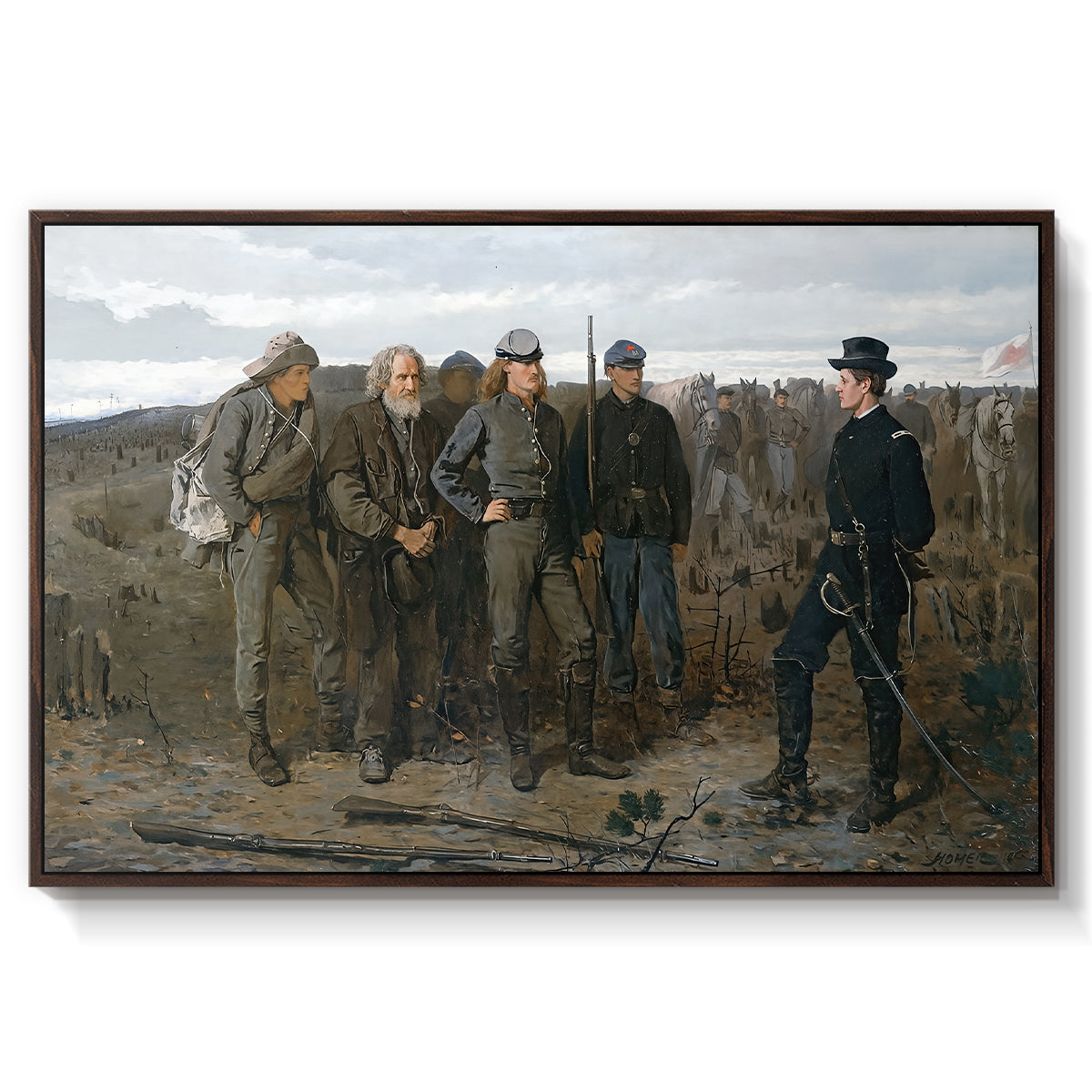 Prisoners from the Front, 1866 - Floater Framed Canvas Print