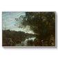 Souvenir of the Environs of Lake Nemi, 1865 - Floater Framed Canvas Print