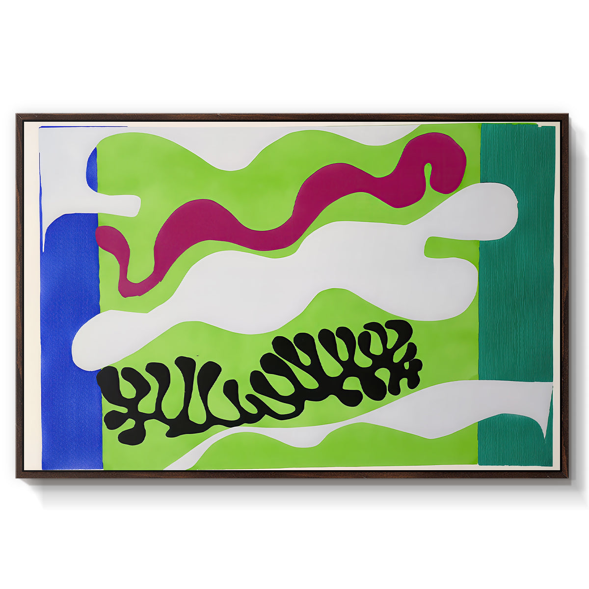 The Lagoon (Le lagon), from Jazz, 1947 - Floater Framed Canvas Print