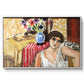 Woman Seated in an Armchair, c. 1920 - Floater Framed Canvas Print
