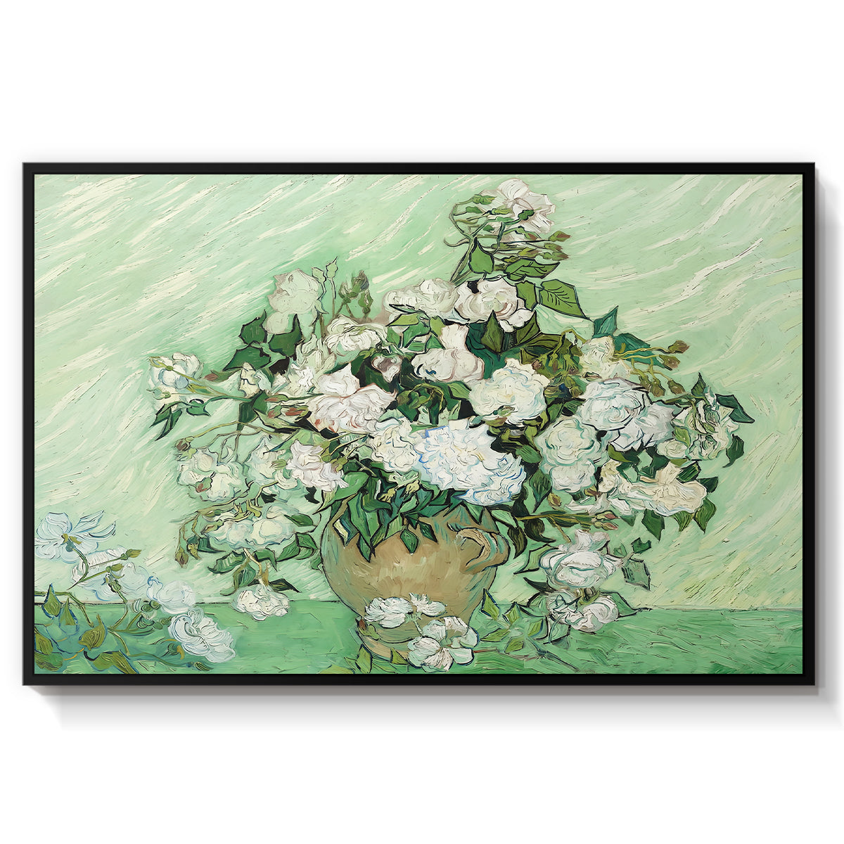 Roses, 1890 - Floater Framed Canvas Print