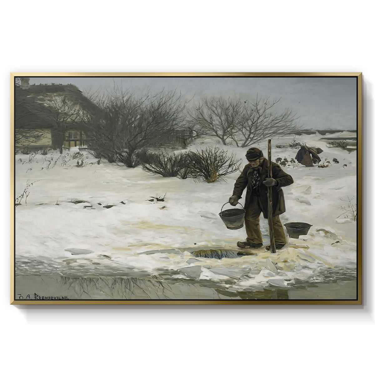 Tøsne, 1895 - Floater Framed Canvas Print