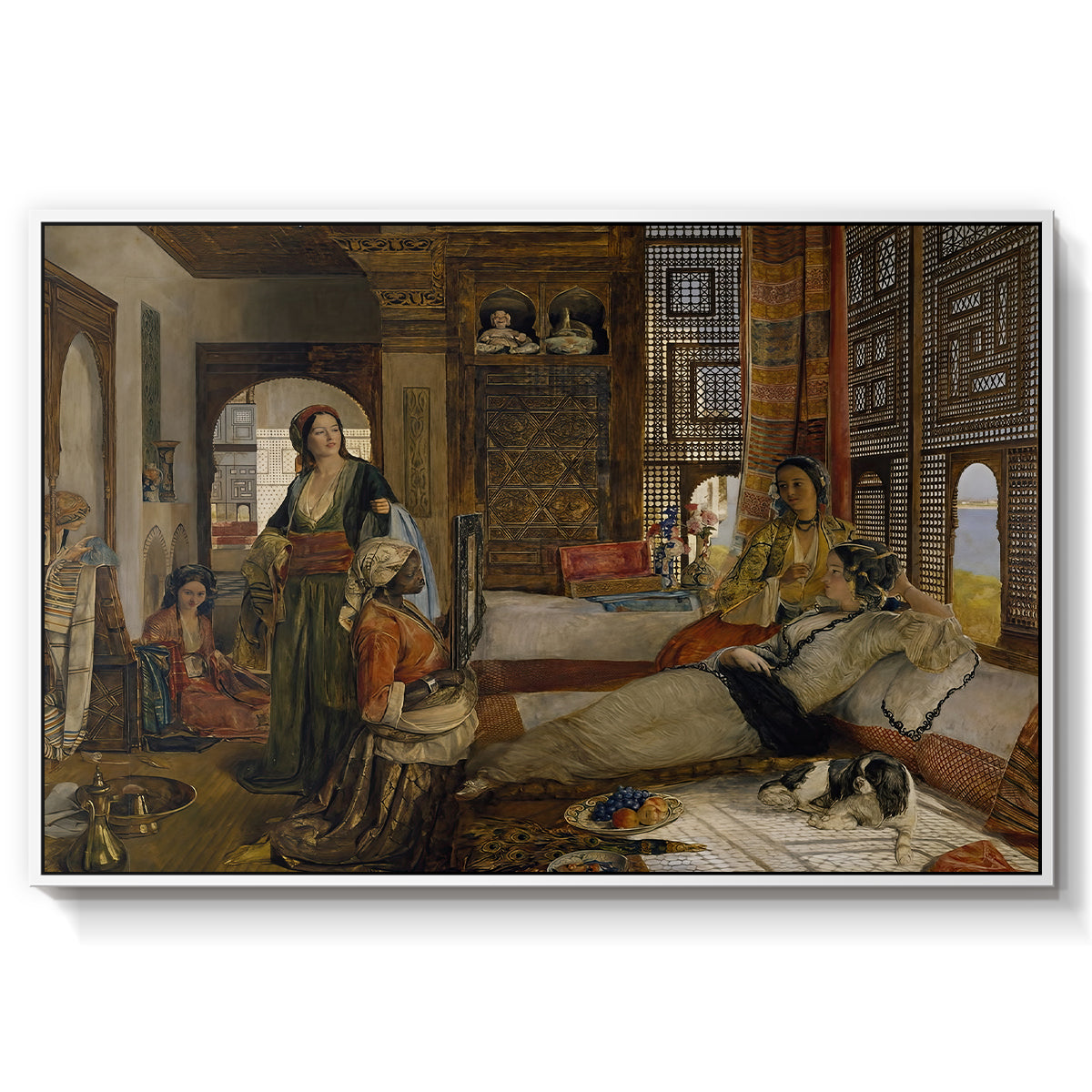 The Harem, 1876 - Floater Framed Canvas Print
