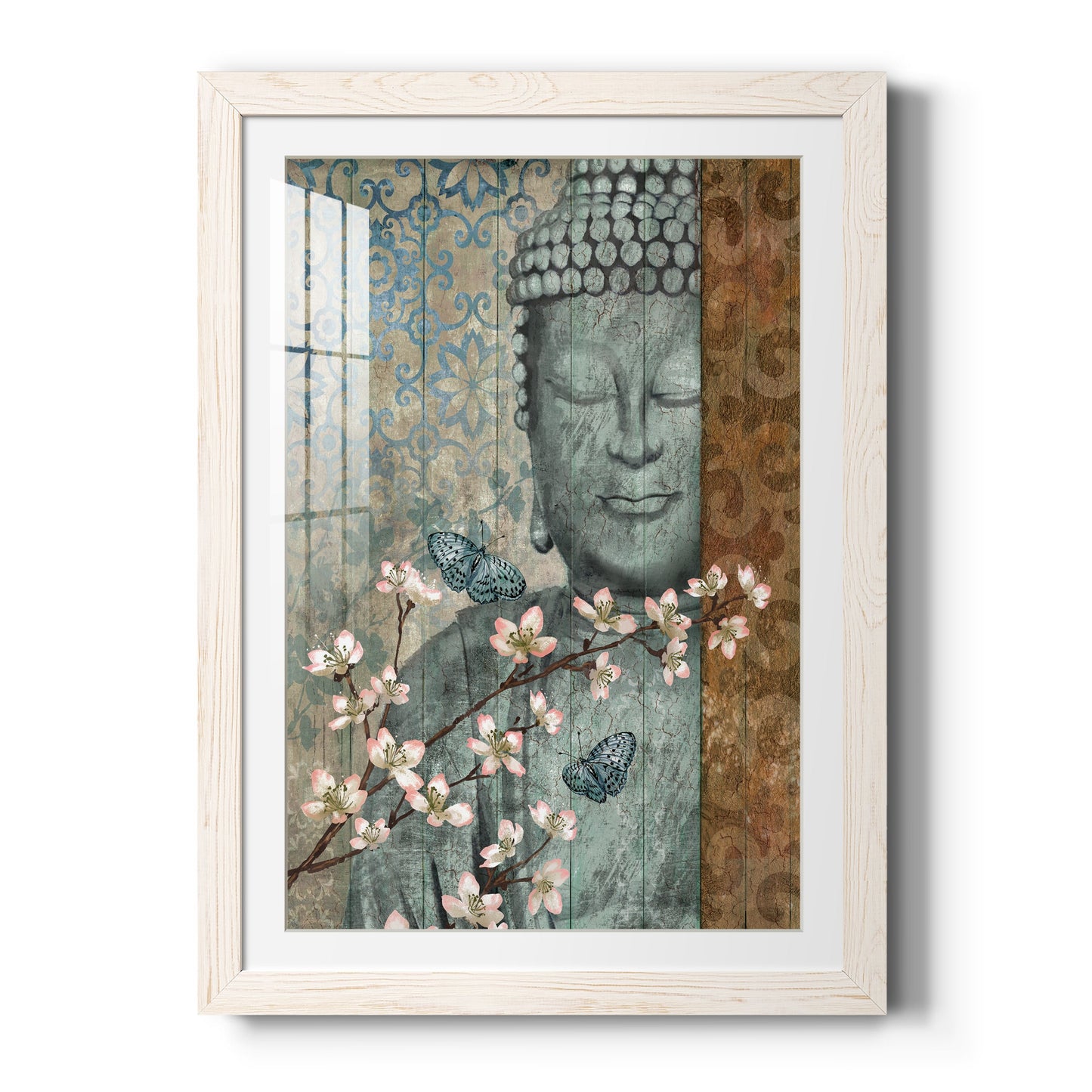 Buddha - Premium Framed Print - Distressed Barnwood Frame - Ready to Hang