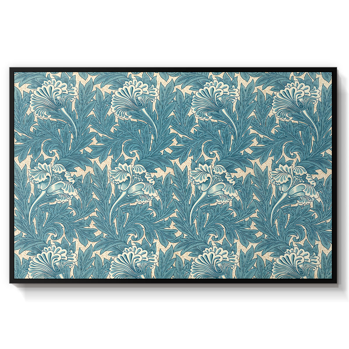 Tulip (Teal), 1875 - Floater Framed Canvas Print