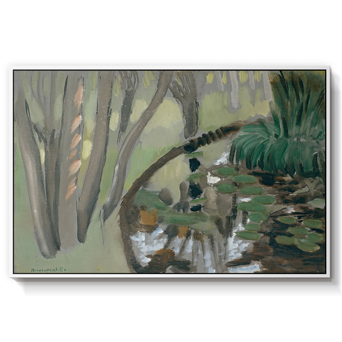 The Stream, Maintenon, 1918 - Floater Framed Canvas Print