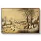 Winter Landscape with Skaters and Bird Trap, 1565 - Floater Framed Canvas Print