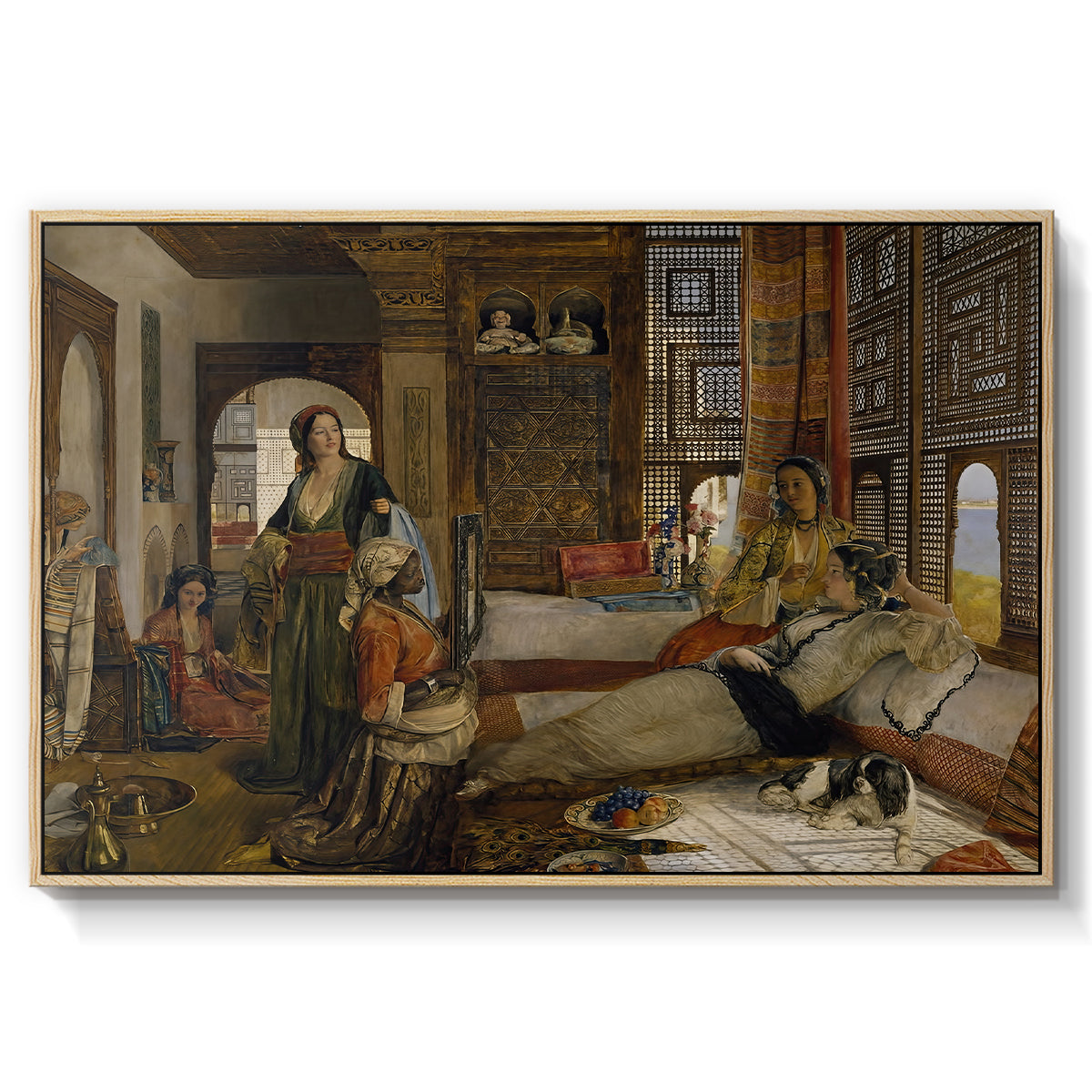 The Harem, 1876 - Floater Framed Canvas Print
