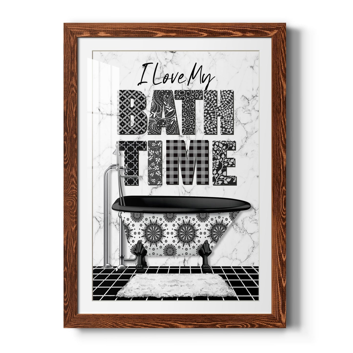 Bath Time - Barnwood Framed Art Print