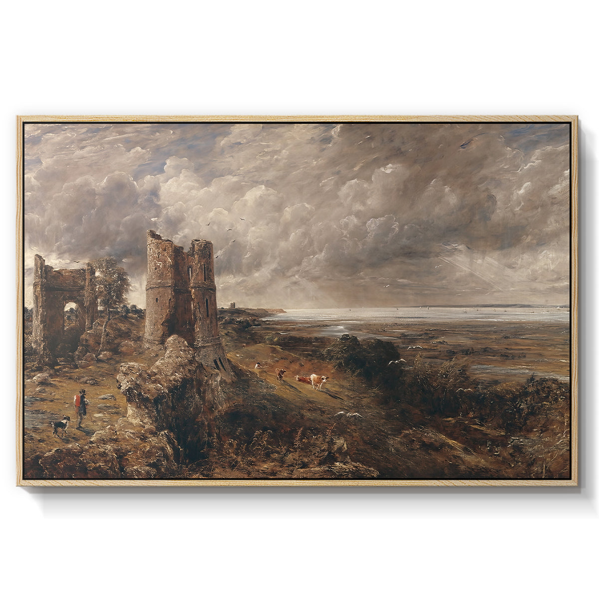 Hadleigh Castle, Mouth of Thames, c. 1829 - Floater Framed Canvas Print