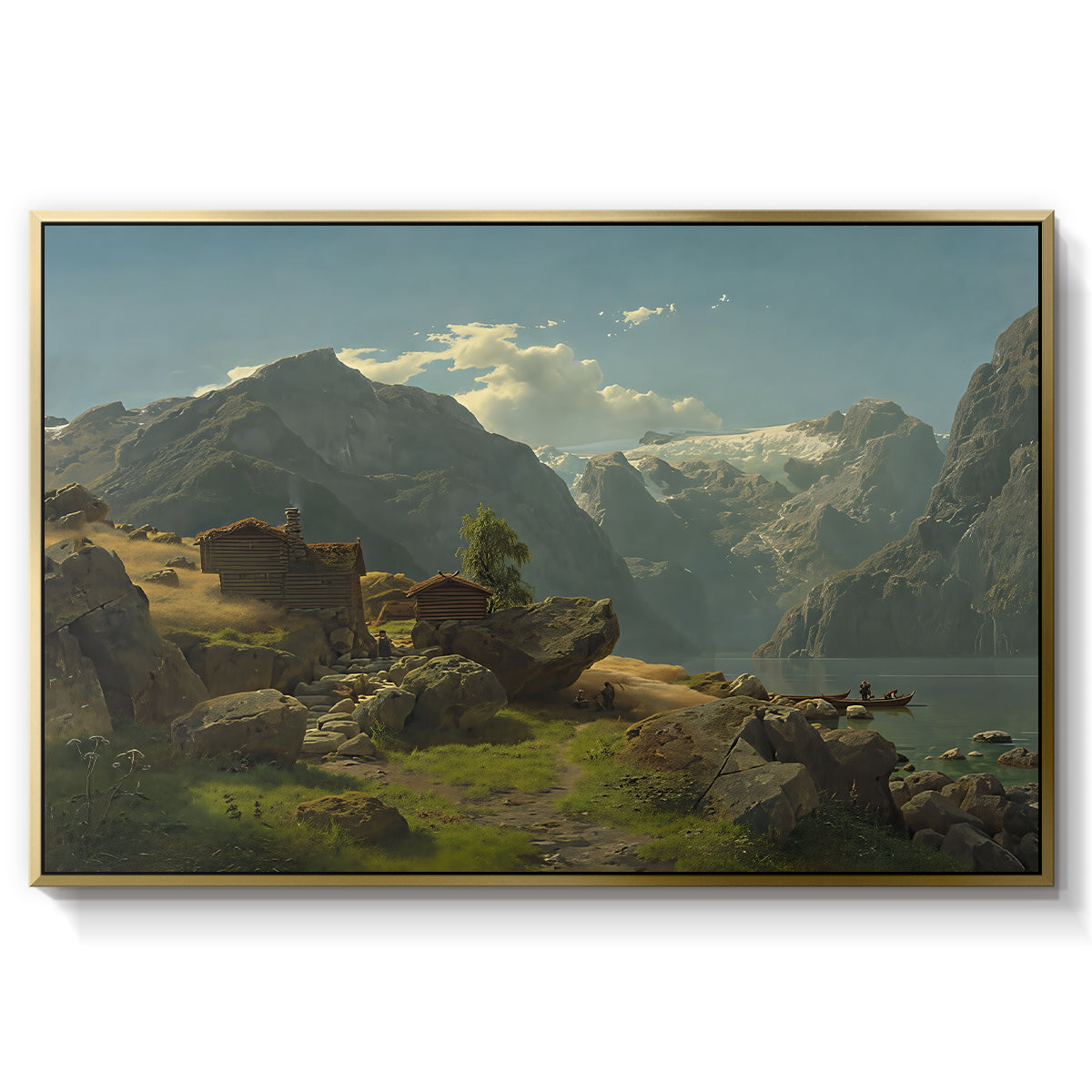 Balestrand, 1848 - Floater Framed Canvas Print