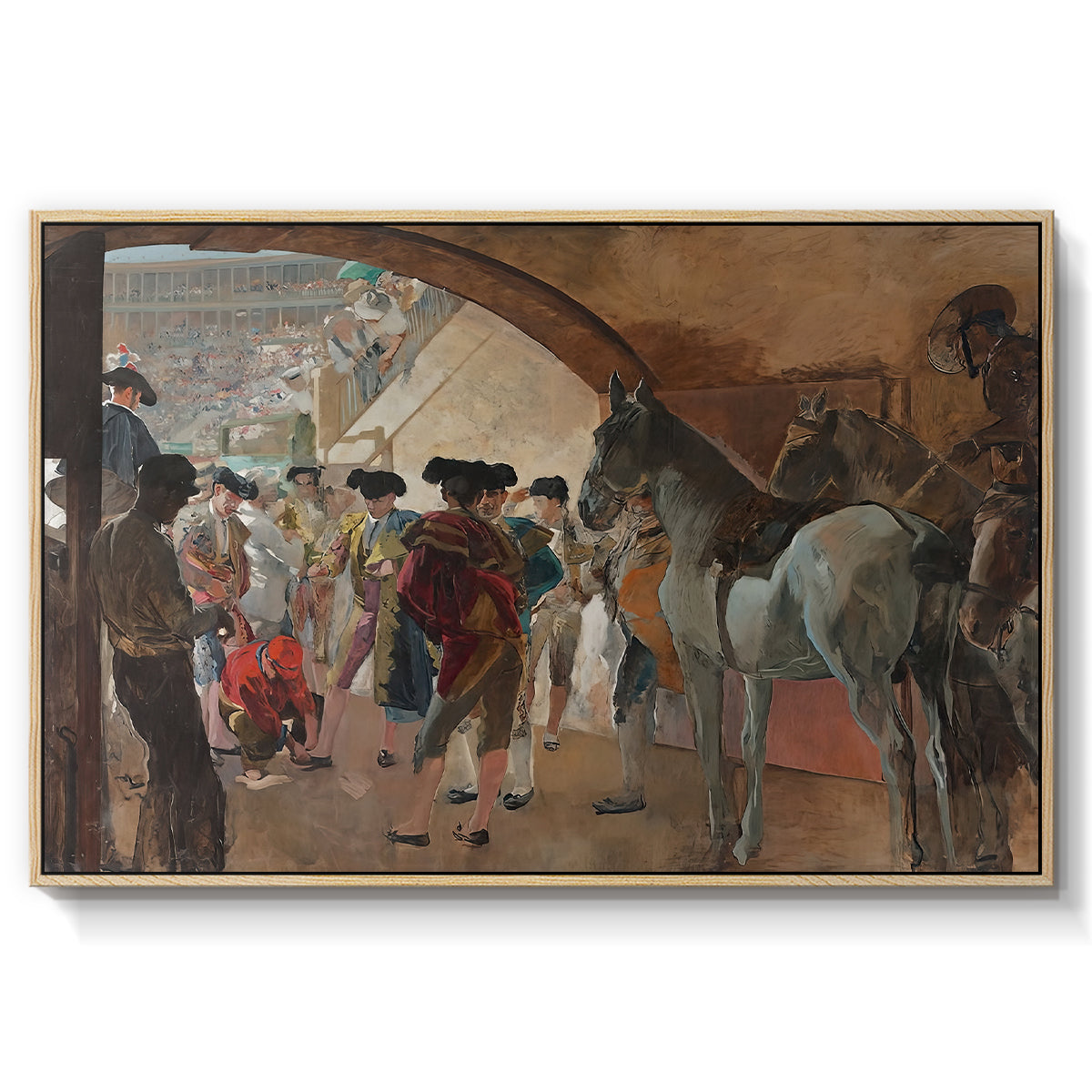 Before the Bullfight (Antes de la corrida), c. 1900 - Floater Framed Canvas Print