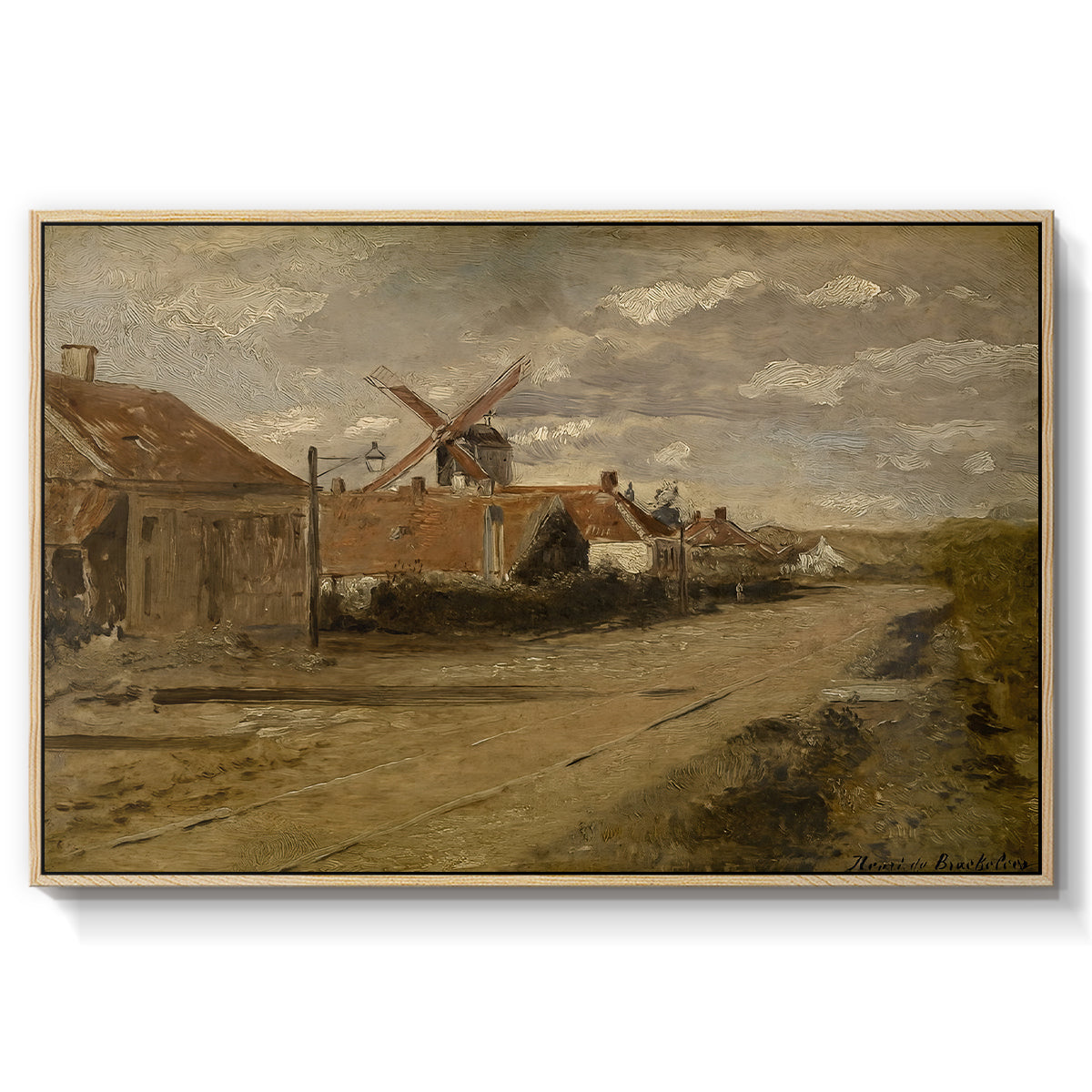 The Mill at Kiel, c. 1885-1888 - Floater Framed Canvas Print