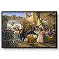 Romans Gathered for Merriment at an Osteria, 1839 - Floater Framed Canvas Print