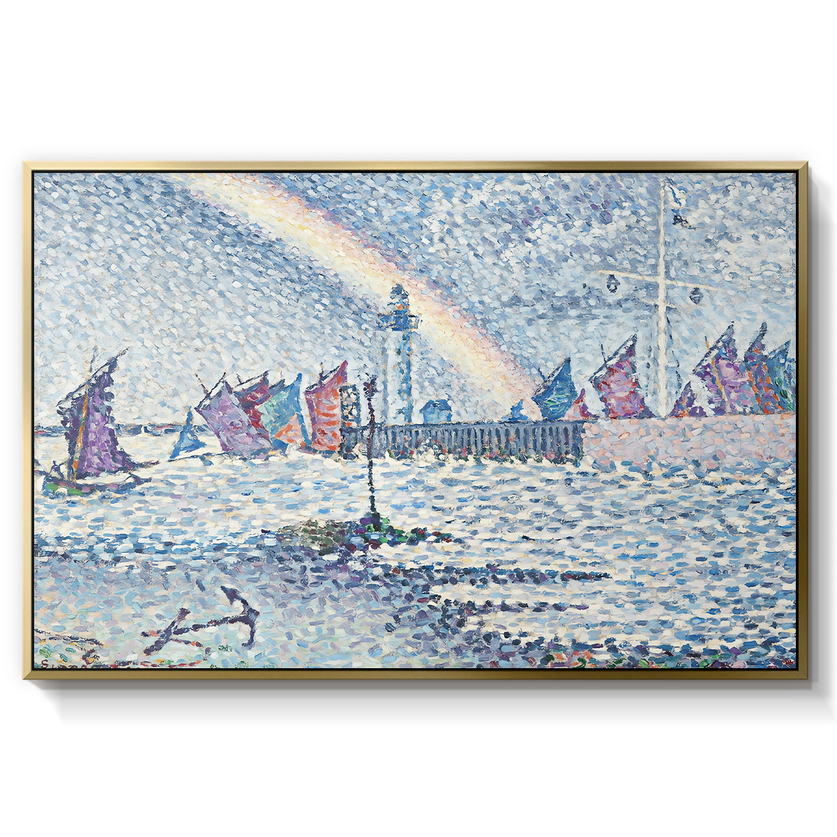 Entrance to the Port of Honfleur, 1899 - Floater Framed Canvas Print