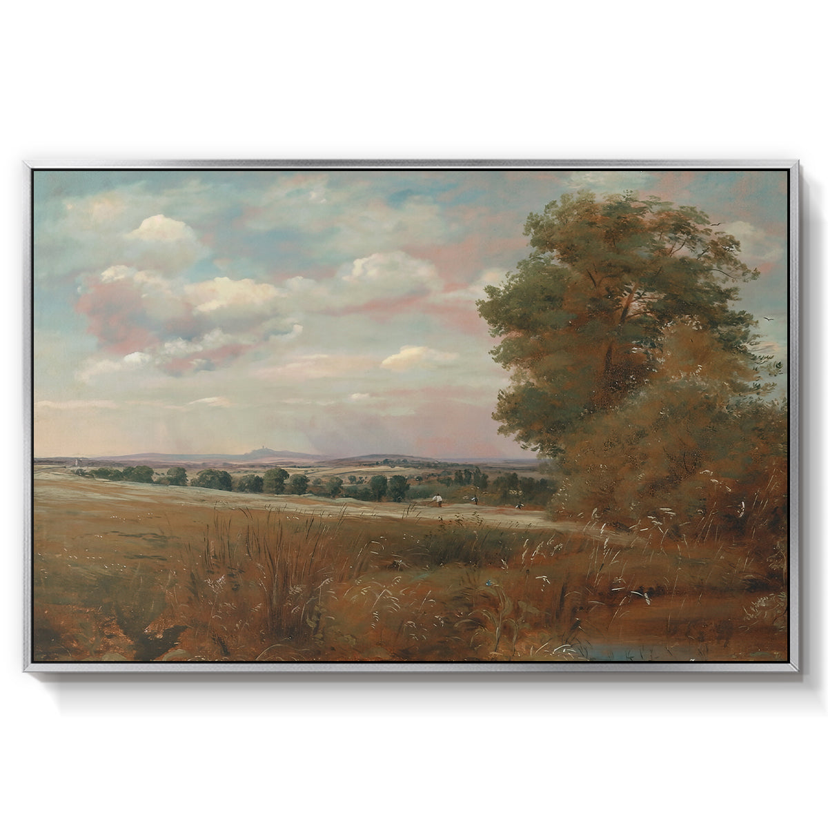 Landscape at Hampstead, with Harrow in the Distance, c. 1849-1855 - Floater Framed Canvas Print