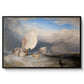 Fishing Boats with Hucksters Bargaining for Fish, 1837-1838 - Floater Framed Canvas Print