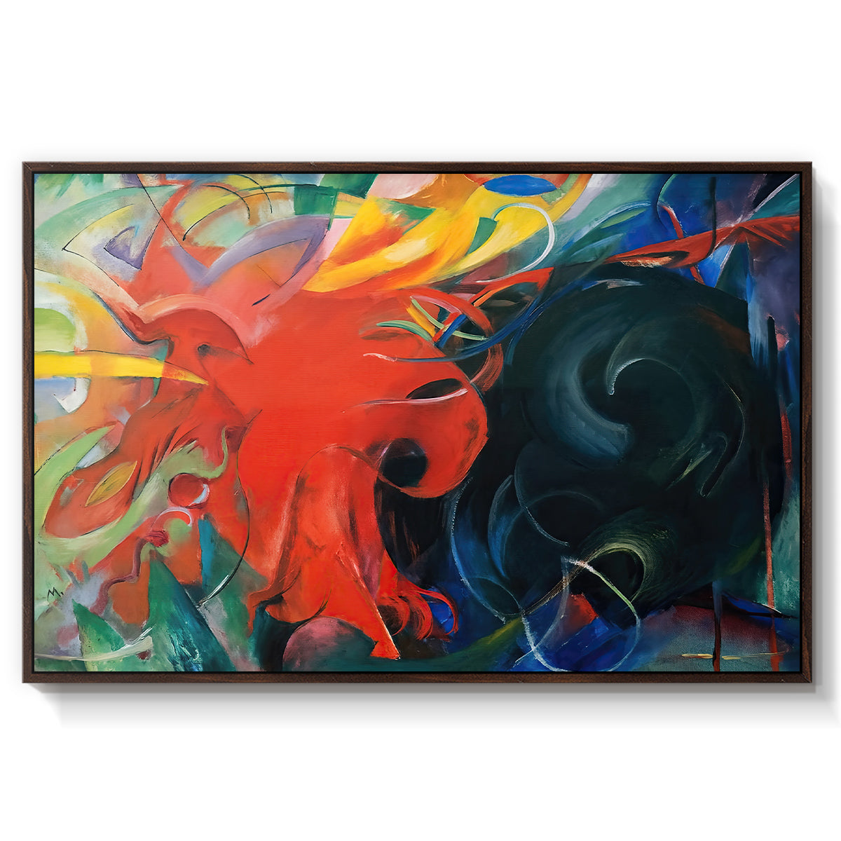 Fighting Forms, 1914 - Floater Framed Canvas Print