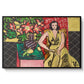 Seated Woman with a Vase of Amaryllis, 1941 - Floater Framed Canvas Print