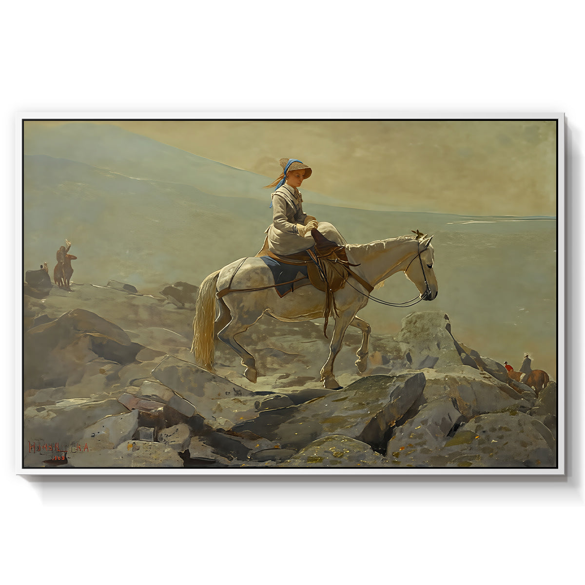 The Bridle Path, White Mountains, 1868 - Floater Framed Canvas Print