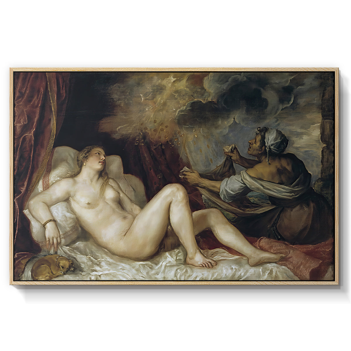 Danaë, c. 1560-1565 - Floater Framed Canvas Print