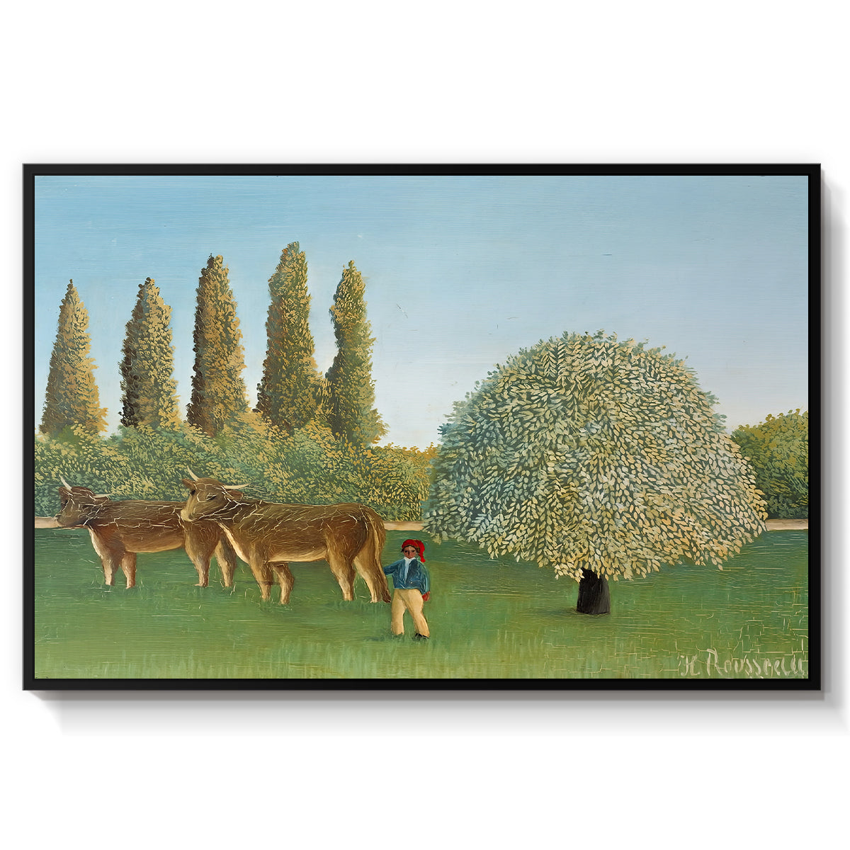 Meadlowland (The Pasture), 1910 - Floater Framed Canvas Print
