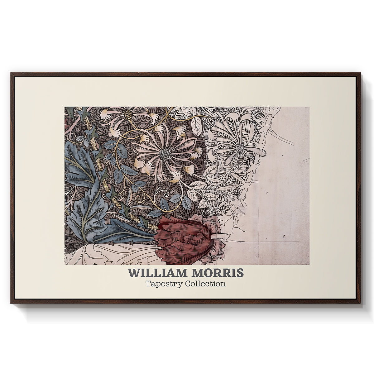 Honeysuckle (Tapestry Collection), 1874 - Floater Framed Canvas Print