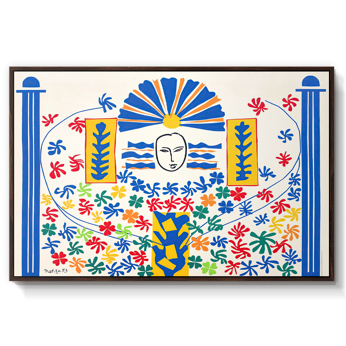 Apollo (Apollon), 1953 - Floater Framed Canvas Print