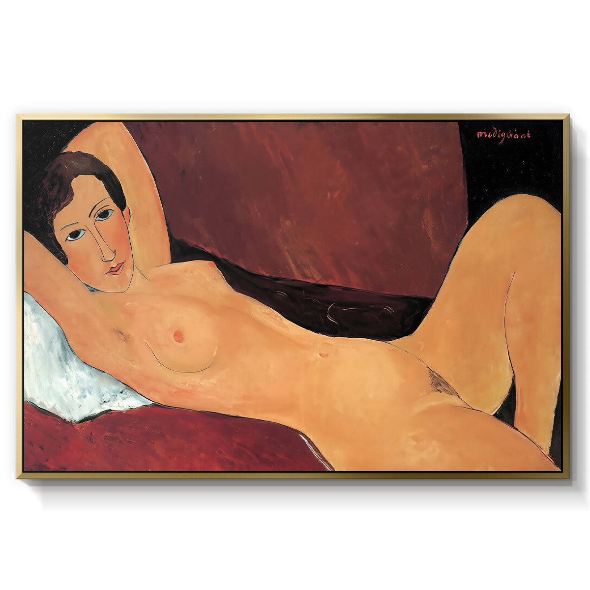 Reclining Nude (Nu couché), 1917 - Floater Framed Canvas Print