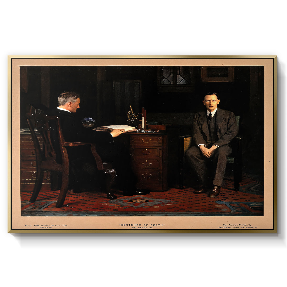 The Sentence of Death, 1908 - Floater Framed Canvas Print