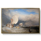 Fishing Boats with Hucksters Bargaining for Fish, 1837-1838 - Floater Framed Canvas Print