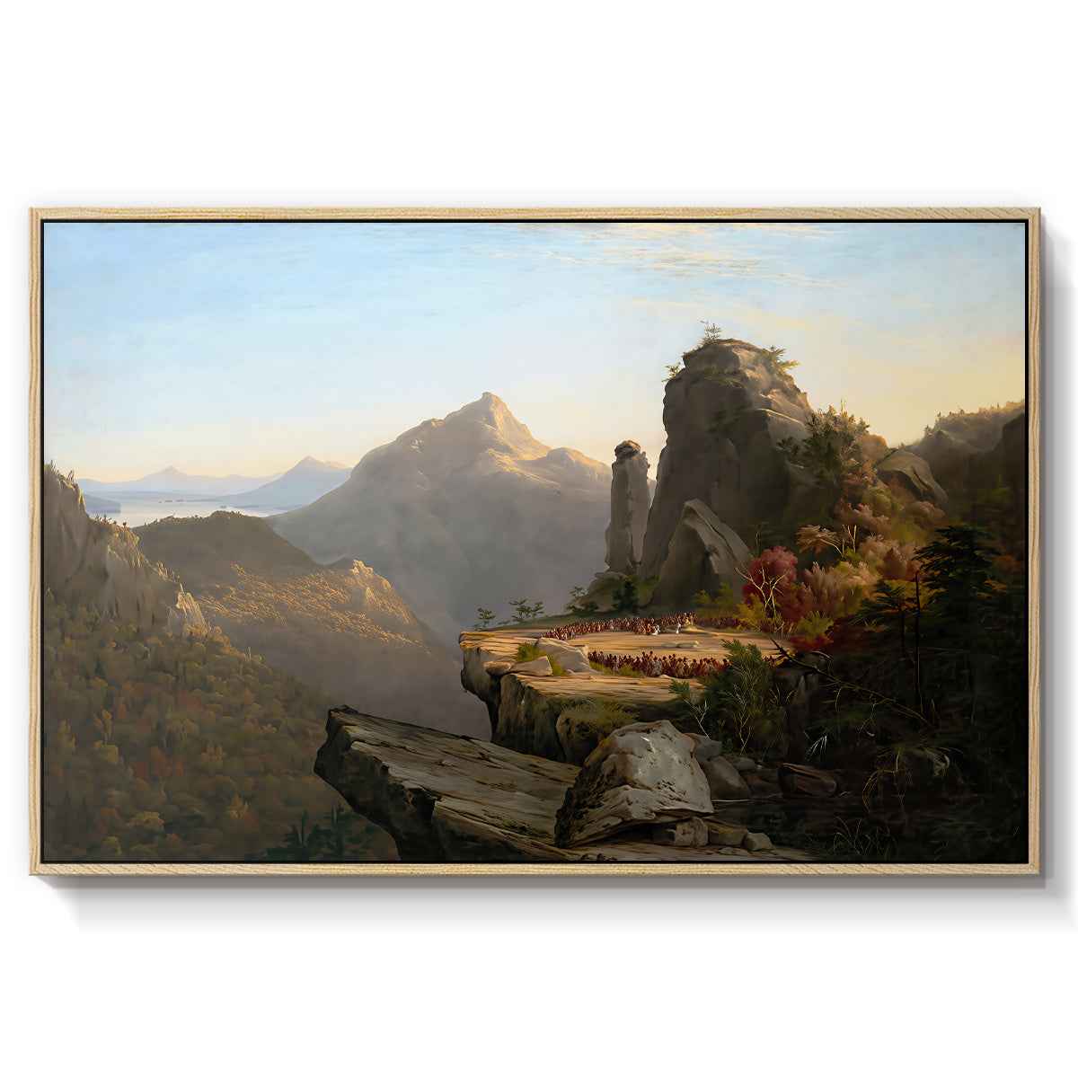 Scene from “The Last of the Mohicans”, 1827 - Floater Framed Canvas Print