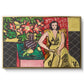 Seated Woman with a Vase of Amaryllis, 1941 - Floater Framed Canvas Print