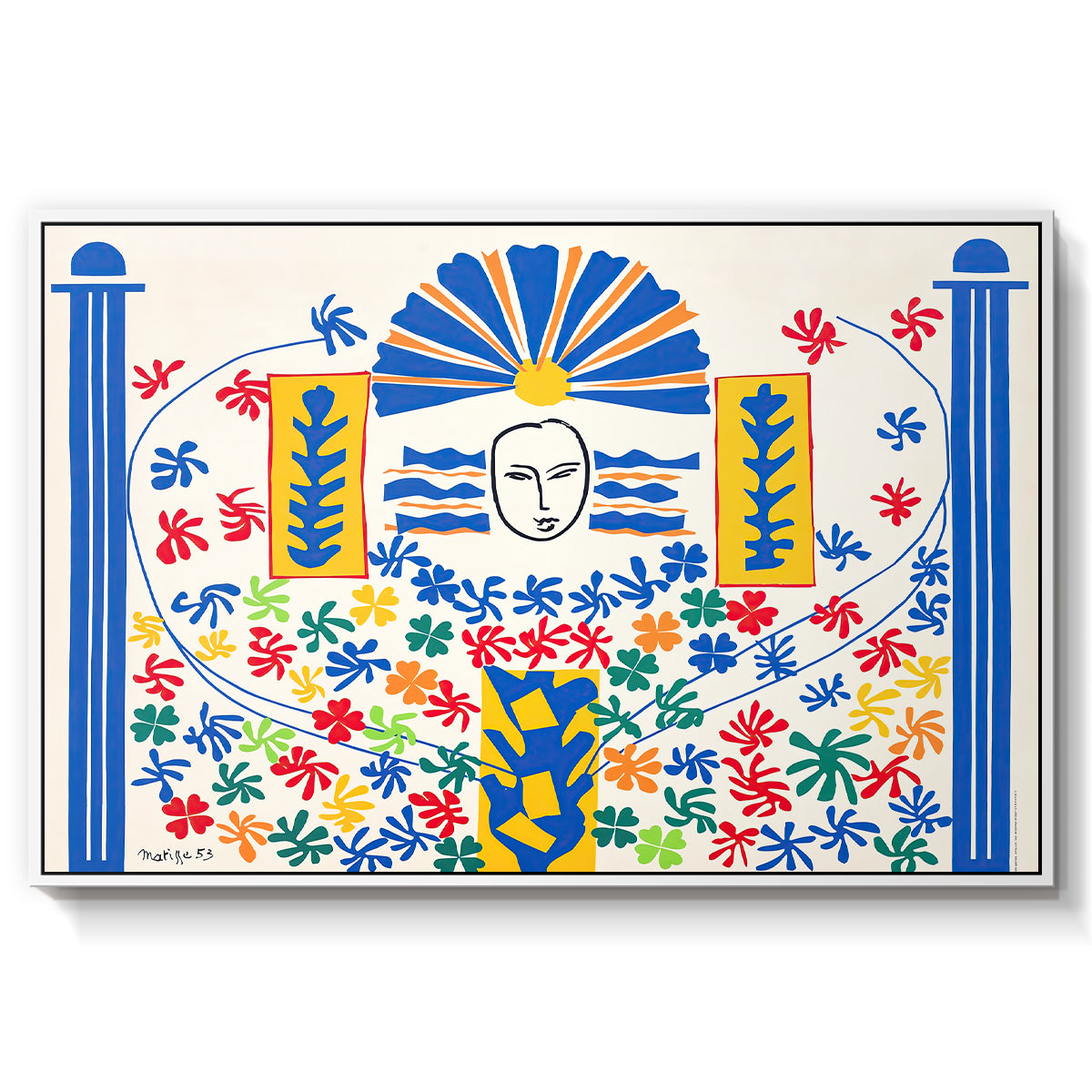 Apollo (Apollon), 1953 - Floater Framed Canvas Print