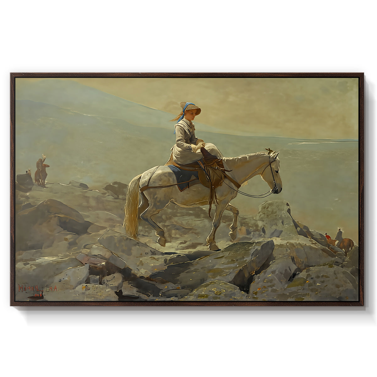 The Bridle Path, White Mountains, 1868 - Floater Framed Canvas Print