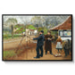 L. A. Ring Painting near Aasum Smithy, 1893 - Floater Framed Canvas Print