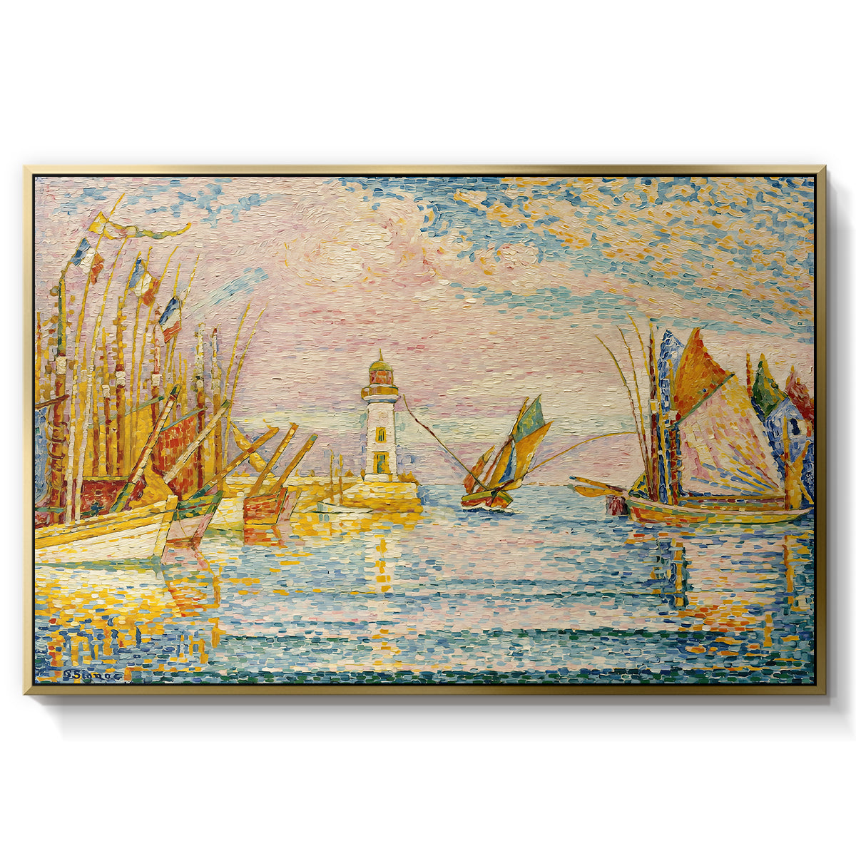 The Lighthouse at Groix, 1925 - Floater Framed Canvas Print