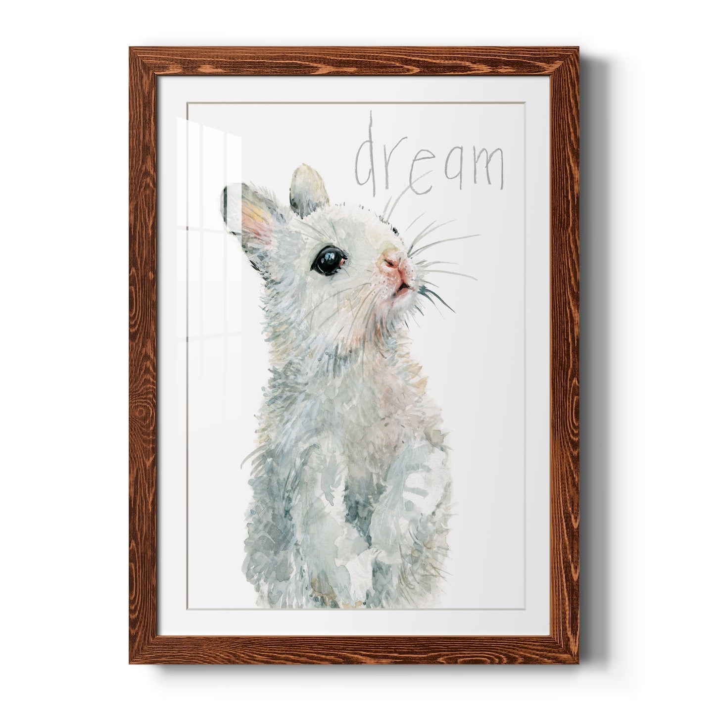 Forest Fur Baby Bunny - Barnwood Framed Art Print