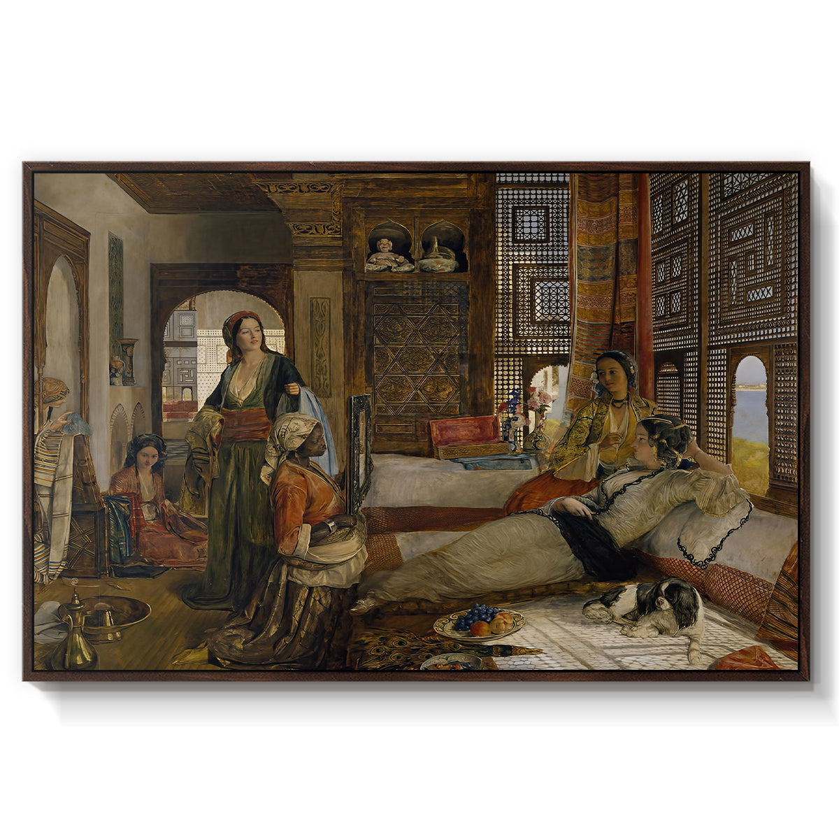 The Harem, 1876 - Floater Framed Canvas Print