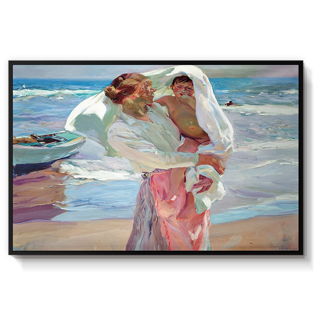 After Bathing, 1915 - Floater Framed Canvas Print