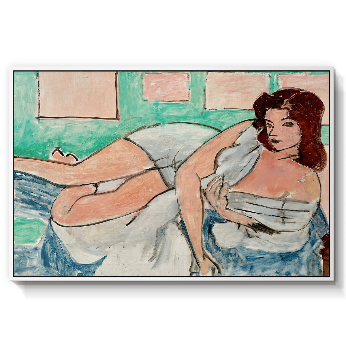Nude in a Bathrobe (Nu au peignoir), 1941 - Floater Framed Canvas Print
