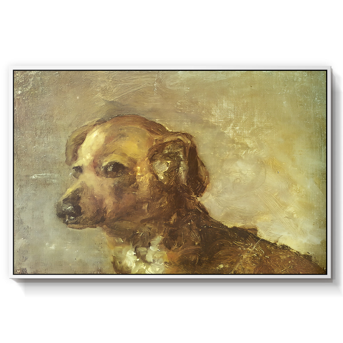 Cliper, the Artist's Dog, 1895 - Floater Framed Canvas Print
