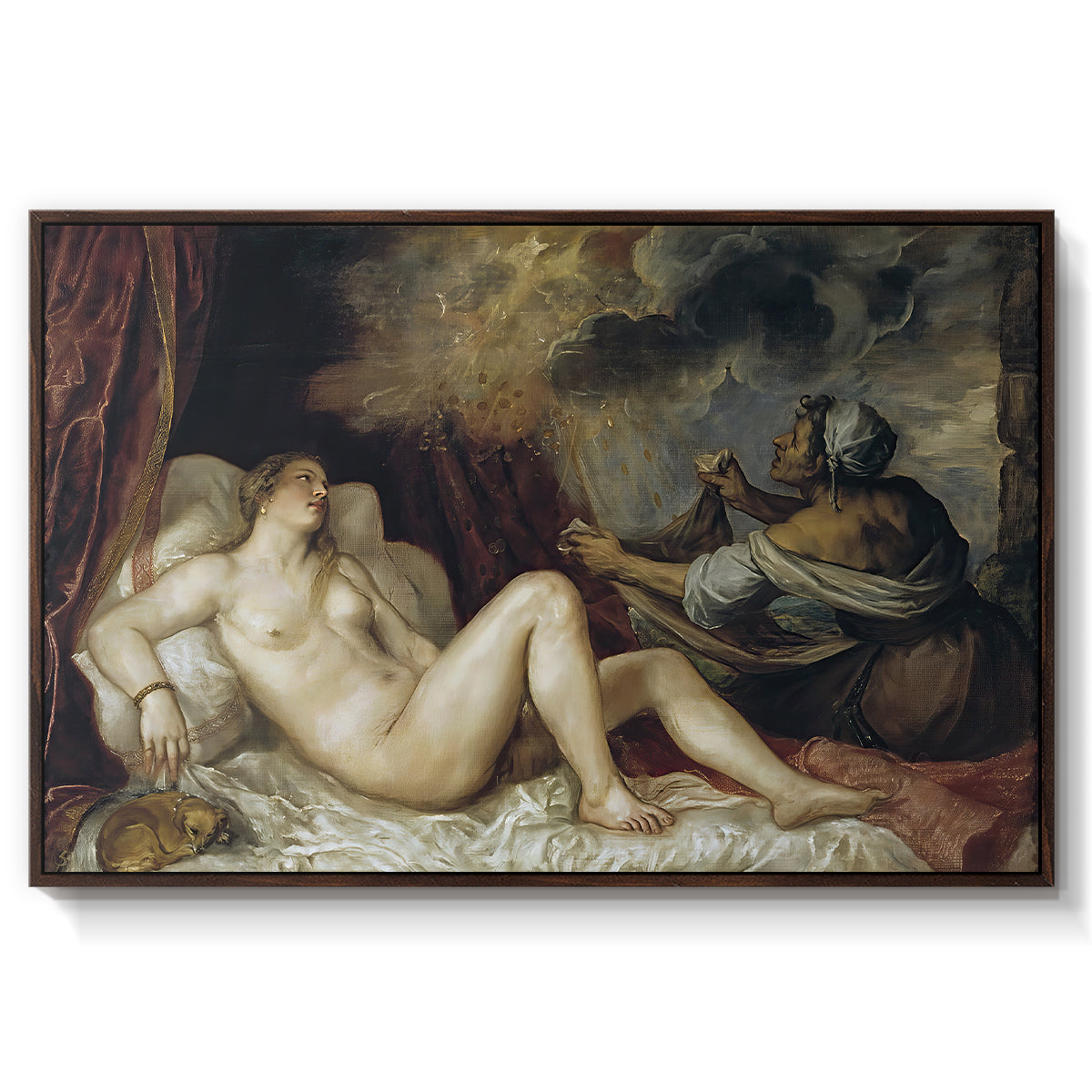 Danaë, c. 1560-1565 - Floater Framed Canvas Print