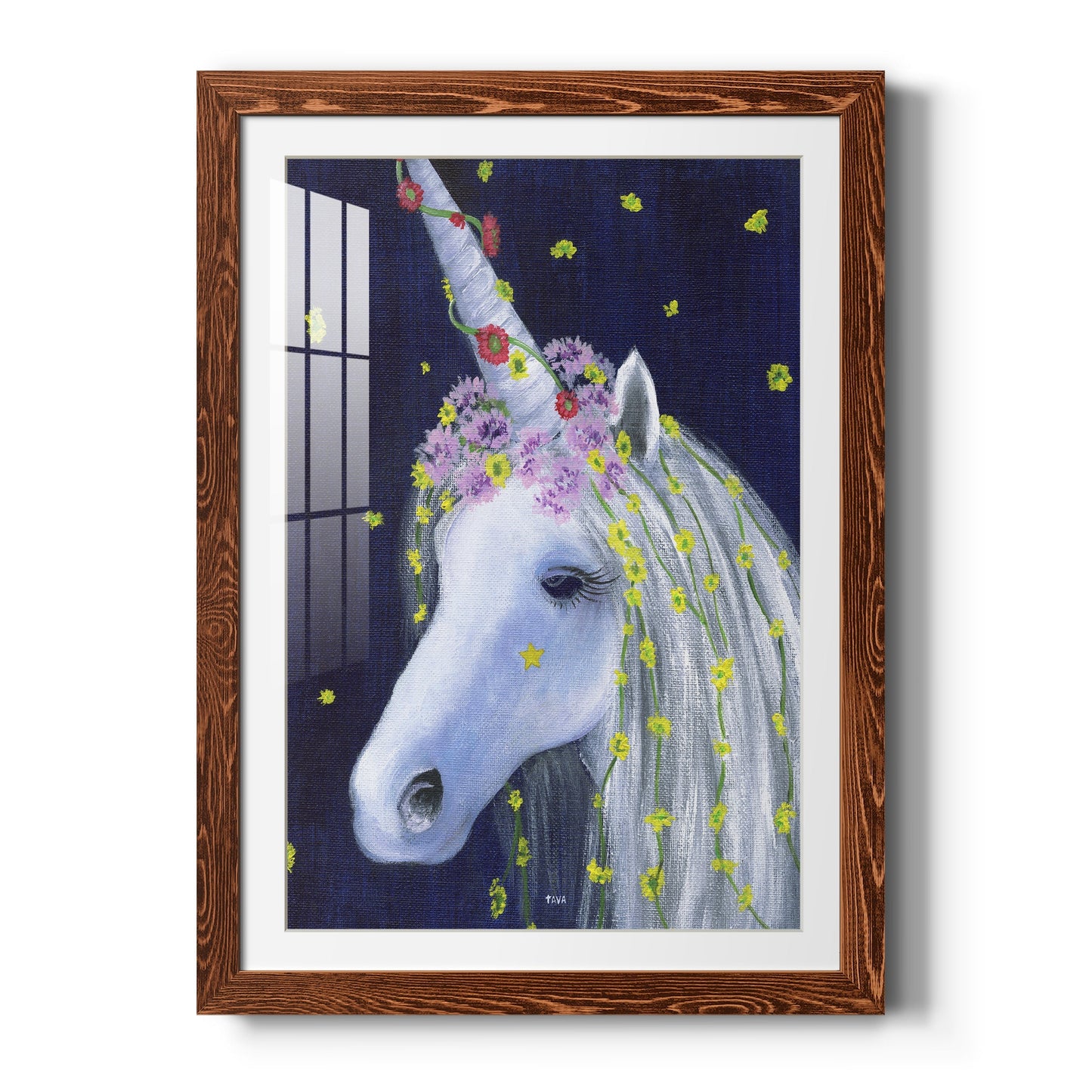 Unicorn IV - Barnwood Framed Art Print