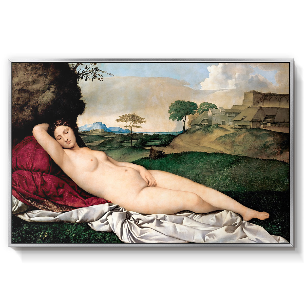 Sleeping Venus, c. 1510 - Floater Framed Canvas Print