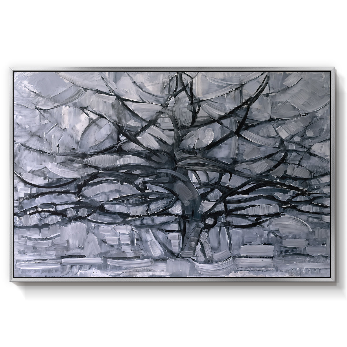 The Gray Tree, 1911 - Floater Framed Canvas Print