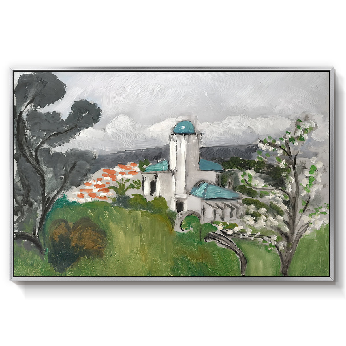 The Blue Villa (La Villa Bleue), c. 1918 - Floater Framed Canvas Print