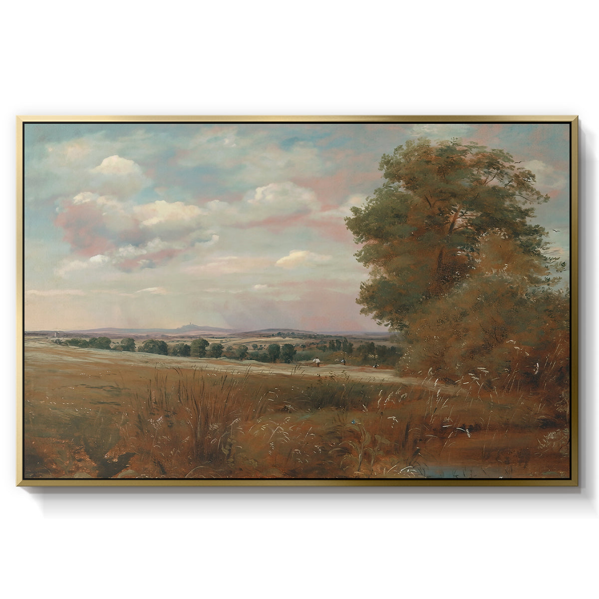Landscape at Hampstead, with Harrow in the Distance, c. 1849-1855 - Floater Framed Canvas Print